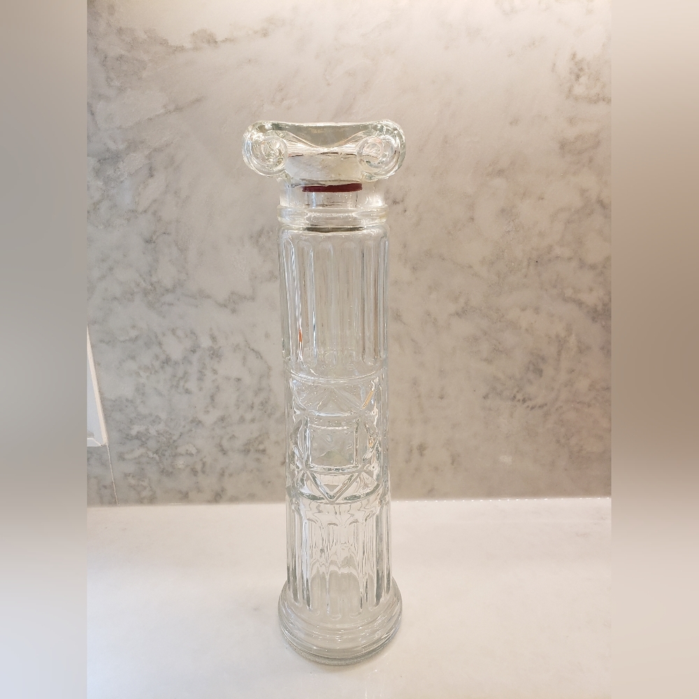 Vintage Martini and Rossi Glass Column Bottle